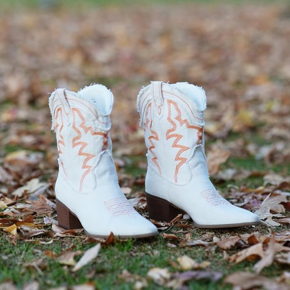 Stitched Rodeo Denim Boots - Picture 5 of 7